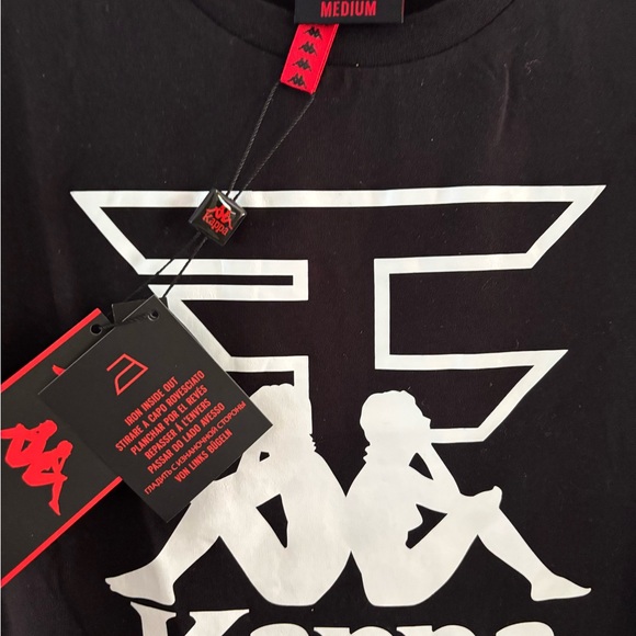 Kappa x FaZe Clan Fait AUTHENTIC Collab Men's Black T-Shirt Size Medium BNWT - Picture 8 of 9